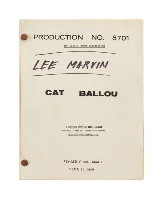 Lee Marvin | Lot #142 - 1964 Signed "Cat Ballou" Script | Julien’s