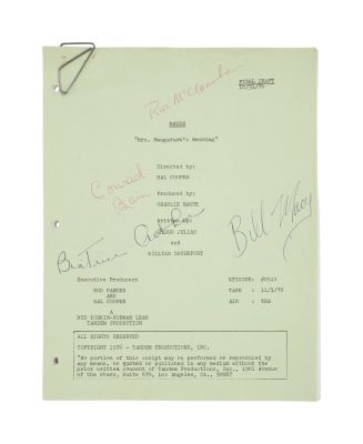 Maude - Lot ##288 - 1976 Cast-Signed Script for "Mrs. Naugatuck‘s Wedding"