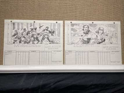 Star Wars Return of the Jedi Set of 2 Storyboards with COA | Mynt Auctions