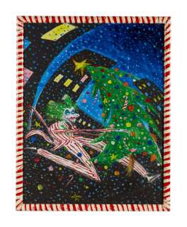 Lot 25 - Tim Burton | Original "The Joker Steals Christmas" Painting