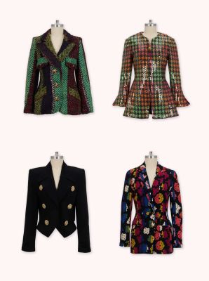 And Just Like That… | Lot #66 - Lisa Todd Wexley Wardrobe Four Designer Blazers | Julien’s