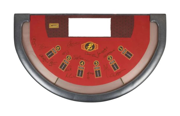 Jerry Weintraub - Lot ##48 - “Ocean’s Thirteen” Cast-Signed Casino Table