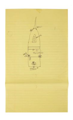 Jaws | Lot 42 - Hand-Drawn “Orca” Sketch from Steven Spielberg Production Meeting | Julien’s