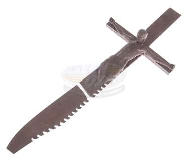 Lot 175 - Johnny Mnemonic - Street Preacher‘s Crucifix Knife (Dolph Lundgren)