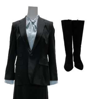 Lot 145 - The Terminal List Secretary Lorraine Hartley Jeanne Tripplehorn Screen Worn Single-Breasted Jacket, Long Sleeve, Button-Front Shirt, Skirt & Knee-High Boots Ep 102 - Lot #145 - The Terminal List Secretary Lorraine Hartley Jeanne Tripplehorn Screen Worn Single-Breasted Jacket, Long Sleeve, Button-Front Shirt, Skirt & Knee-High Boots Ep 102: Authentic Auction Item | VIP Fan Auctions