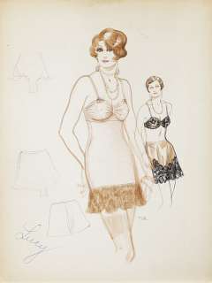 Theodora Van Runkle vintage original costume sketch of Lucille Ball. | Profiles in History