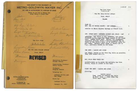 ’’The Girl From U.N.C.L.E.’’ 1966 MGM TV Show Script With Handwritten Notes | Nate Sanders