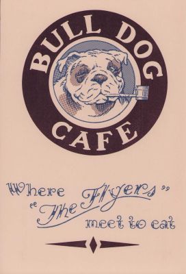 Rocketeer Bull Dog Caf prop menu | Piece of the Past