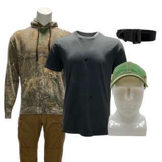 Fargo Season 5 Gator Tillman Joe Keery Screen Worn Hoodie, T-Shirt, Pants, Hat & Belt Ch 7 Sc 23 Ep 506 | VIP Fan Auctions