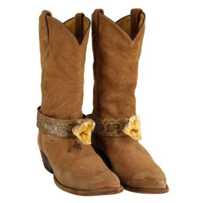 NATURAL BORN KILLERS (1994) - Lot #255 : Planet Hollywood Collection: Mickey Knox’s (Woody Harrelson) Snake Boots