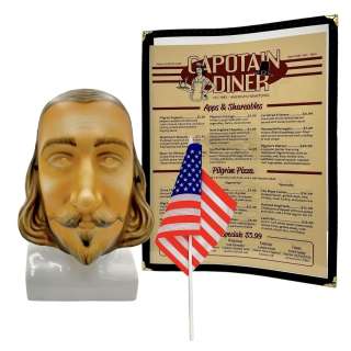 Thanksgiving (2023) Production Used Pilgrim Mask, Flag & Menu | VIP Fan Auctions