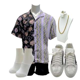 Road House Knox Screen Worn Button-Up Shirt, Shorts, Necklace, Ring, Socks & Sneakers Ch 2 Sc 102-133 | VIP Fan Auctions