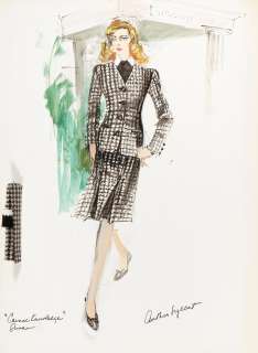 A Candice Bergen costume design sketch by Anthea Sylbert from "Carnal Knowledge" | Bonhams