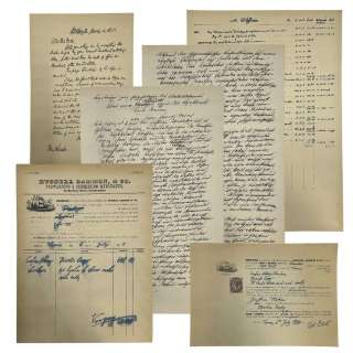 The Last Voyage of the Demeter Clemens (Corey Hawkins) Production Used Set Of 6 Cargo Manifest Documents | VIP Fan Auctions