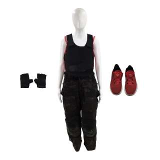 G20 Danielle Sutton (Nicole Day) Screen Worn Stunt Double Sneakers, Glovers, Short Dress & Pants Ch 7 | VIP Fan Auctions