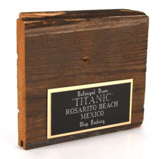 TITANIC (1997) Production used piece of wood from James Camerons movie Titanic, salvaged from the… | Ewbank’s
