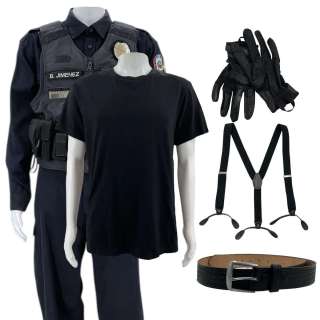 Eddington Officer Butterfly Jimenez (William Belleau) Screen Worn Police Vest, Button-Up Shirt, Undershirt, Pants, Suspenders, Belt & Badge Ch 1a Sc 123 | VIP Fan Auctions