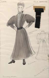 Lot 309 - Julie Christie ‘Lara‘ costume sketch by Phyllis Dalton for Doctor Zhivago.