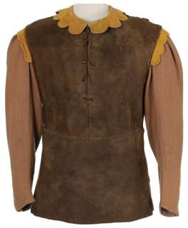 Lot 907 - Moe Howard suede tunic from Snow White and the Three Stooges.