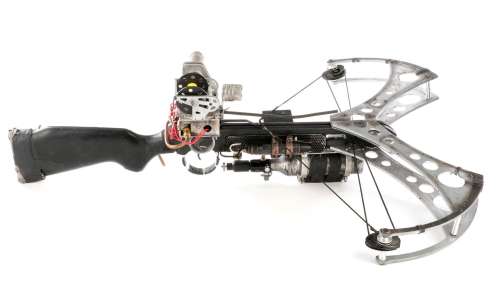 Dirk Gently’s Holistic Detective Agency | Steampunk taser compound crossbow prop from Dirk Gently’s Holistic Detective Agency. | Profiles in History
