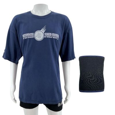 The Smashing Machine Mark Kerr (Dwayne Johnson) Screen Worn T-Shirt, MMA Shorts & Knee Brace Ch 35 Sc 116-126 | VIP Fan Auctions