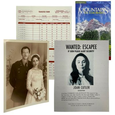 Lot 19: Eternity Joan (Elizabeth Olsen) Production Used Mountains Of Colorado Guide, Photo, Wanted Poster & Check List | VIP Fan Auctions