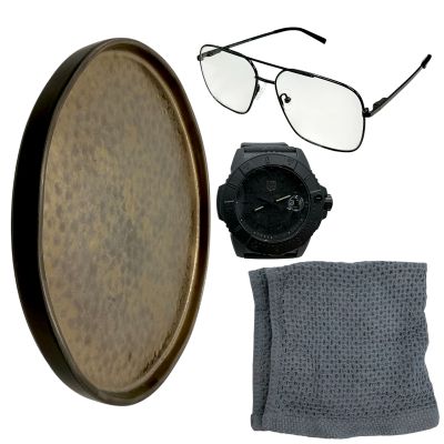 Lot 18: The Wrecking Crew James Hale Screen Used Glasses, Watch, Plate & Towel | VIP Fan Auctions