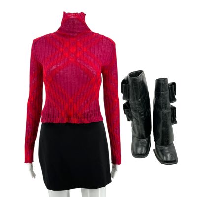 Relationship Goals Treese Moore Screen Worn Burberry Sweater, Skirt & Boots Ch 1, 5 Sc Multiple | VIP Fan Auctions