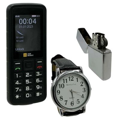 Lot 80: The Handmaid’s Tale Nick Blaine Production Used Watch, Non-Functional Lighter & Phone | VIP Fan Auctions