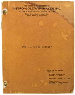 Lot 95 - 2001: A Space Odyssey vintage original script.