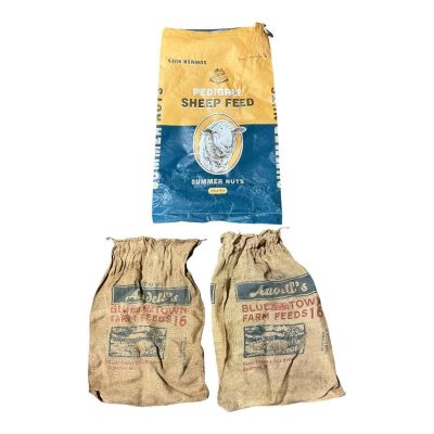 Lot 57: The Sheep Detectives George Hardy Screen Used Sheep Feed Bag & (2) Feed Bag Set | VIP Fan Auctions