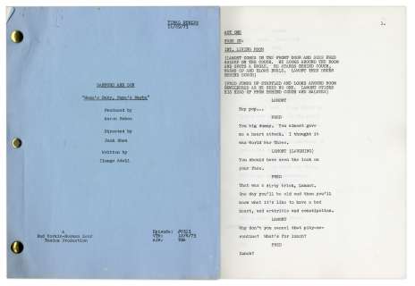 ’’Sanford & Son’’ Season 3, Episode 14 Final Draft Script Owned by Redd Foxx -- 45 Pages -- Very Good Condition -- From Redd Foxx Estate | Nate Sanders