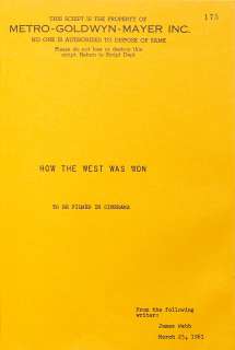 How The West Was Won production script | Bonhams