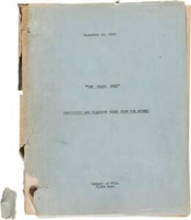 The Black Swan (TCF, 1942), Continuity and Dialogue Script.
