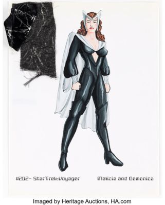 Star Trek: Voyager (Paramount TV, 1955-2001), Trio of "The Adventures of Captain Proton" Concept Costume Sketches from Episodes "Bride of Chaotica!" and "Thirty Days". | Heritage