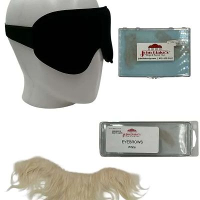Lot 49: Onslaught Hans Kammler Screen Used Blindfold, Wig, Sideburns & Eyebrows | VIP Fan Auctions