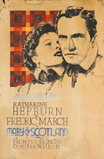 Lot 1030 - An original promotional painting for Mary of Scotland