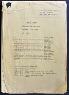 FAWLTY TOWERS - WALDORF SALAD - ORIGINAL BBC CAMERA SCRIPT | Auctioneum Ltd