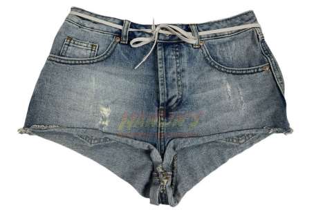 Lot 254 - Spring Breakers (2012) - Brit (Ashley Benson) Moto Denim Short Shorts