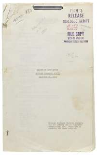 A release dialogue script for Island of Lost Souls | Bonhams