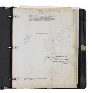 Lee Marvin’s working screenplay for Paint Your Wagon | Bonhams