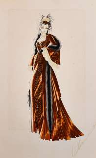 A Walter Plunkett costume sketch for Scarlett O’Hara in Gone With the Wind | Bonhams