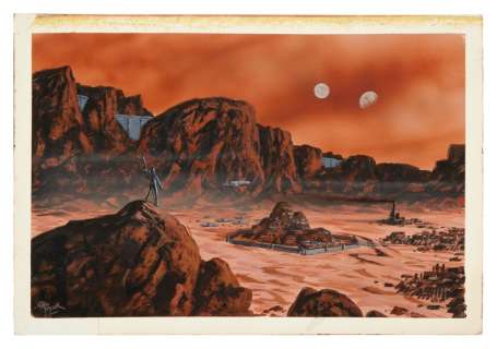 Ron Miller | Dune (1984) - Lot 43 - "Arrakeen”—Original Concept Painting by Ron Miller from David Lynch‘s Dune, ca. 1983