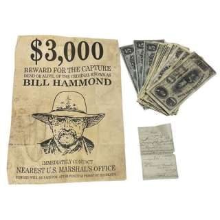 Lot 169 - Jane Got a Gun (2015) - Wanted Poster, Banknotes and Receipt