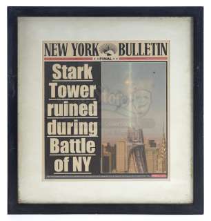 Marvel’s Daredevil (Tv Series) | Framed New York Bulletin ’Stark Tower Ruined’ Newspaper | Propstore