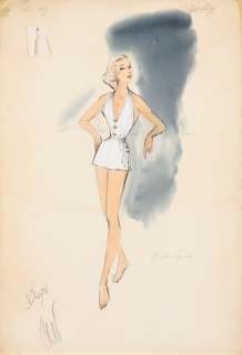 Helen Rose sketch - Grace Kelly in High Society | Profiles in History