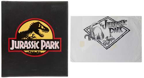 Fantastic ‘‘Jurassic Park‘‘ Binder Containing 69 Pieces of Artwork Related to the Logo & Tagline Development for the Original 1993 Film -- From the Estate of Artist Michael Salisbury