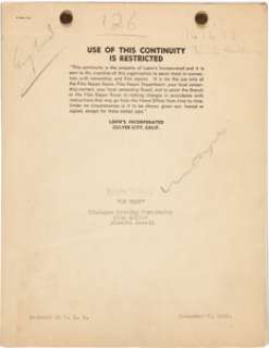 A ’Dialogue Cutting Continuity’ Script from "Go West." | Heritage