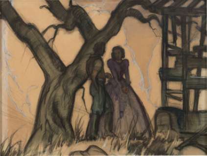 A Pre-Production Watercolor and Pencil Painting by William Cameron Menzies from "Gone With The Wind." | Heritage