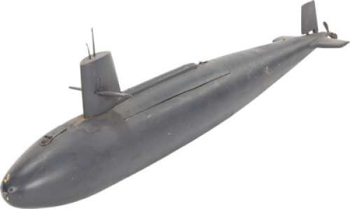 Skipjack Class Submarine Filming Miniature from Voyage to the Bottom of The Sea (TCF, 1961)....